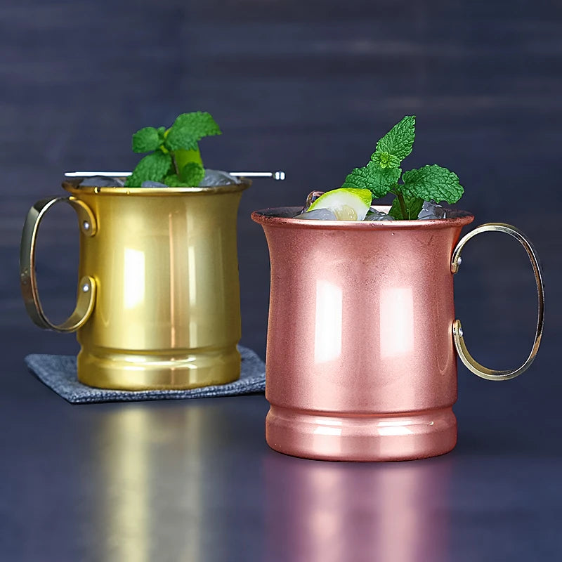 Hammered Copper-plated Stainless Steel Moscow Mule Mugs