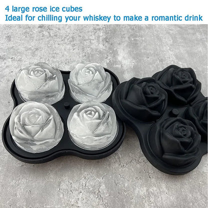 2.5 Inch Rose Ice Cube Trays