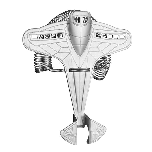 Bar Cocktail Strainer Hawthorne Strainer Stainless Steel with Fighter Plane Design